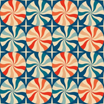 Vintage retro pattern with Christmas sweets. Christmas background