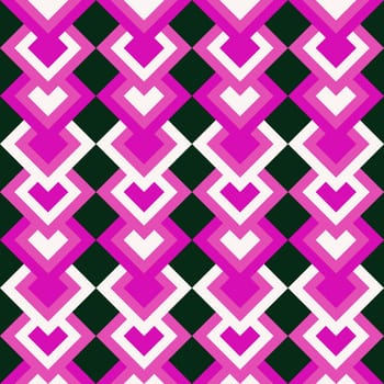 Seamless Groovy aesthetic pattern with triangles in the style of the 70s and 60s