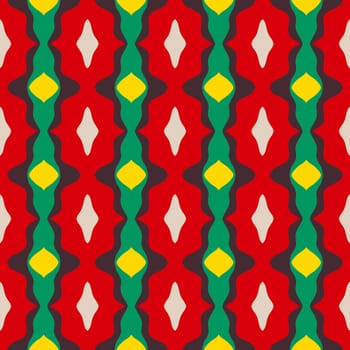 Retro kaleidoscope pattern in the style of the 70s and 60s. Geometric vintage pattern