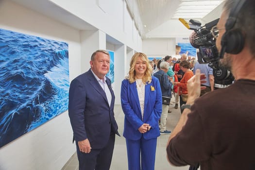 Skagen, Denmark, May, 2023: Danish Foreign Minister at the opening of the exhibition