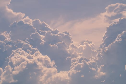 Beautiful white fluffy clouds sky background abstract season and weather.