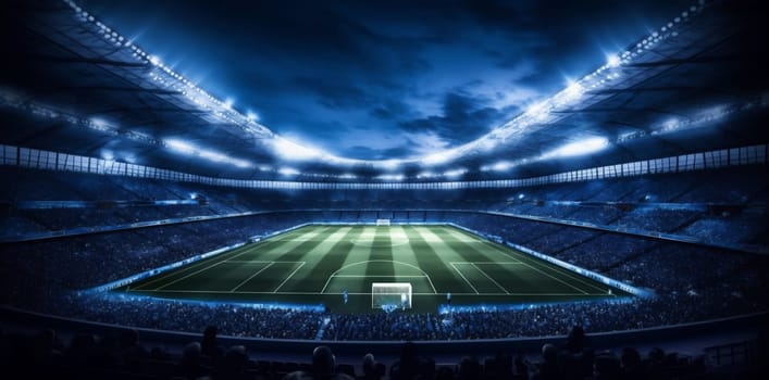 succeed football background playground stadium match green goal night event game sport light soccer power arena champion competition world grass. Generative AI.