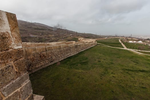 The Derbent fortress. Ancient city of Derbent. Historical sights of the Caucasus. republic of dagestan