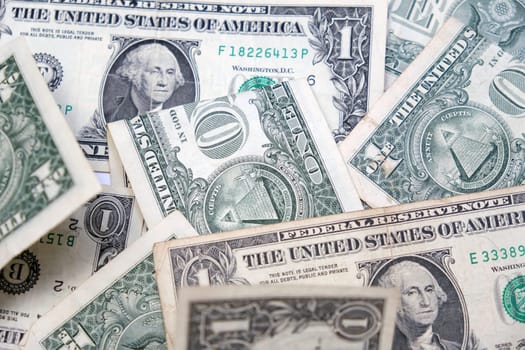 Banknotes US dollars. Money of USA. High quality photo