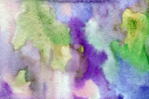 Green purple blue watercolor paper background texture