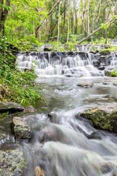 Waterfall in Namtok Samlan National Park. Beautiful nature at Saraburi province Thailand.