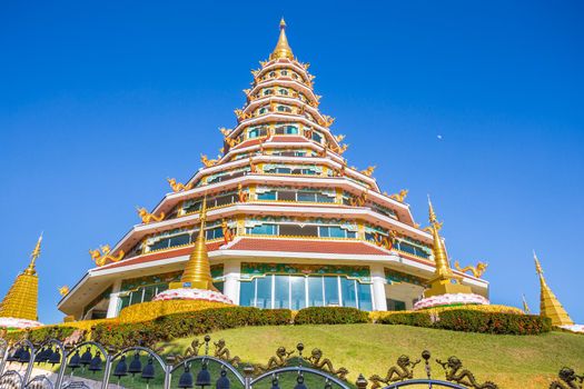 Huai Pla Kung Temple is a temple with Thai-Chinese buildings, Chiang Rai, Thailand.
