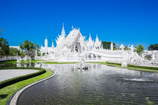 Wat Rong Khun, aka The White Temple, in Chiang Rai, Thailand.