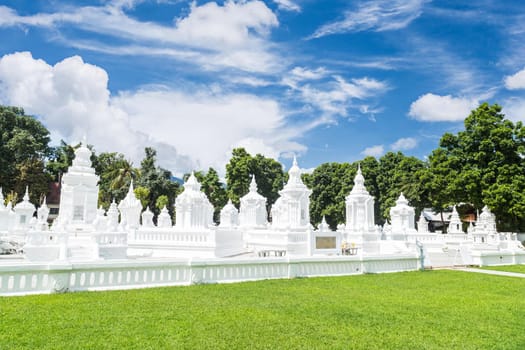Suan Dok temple, Wat Suan Dok (monastery) with blue sky in Chiang Mai, Thailand