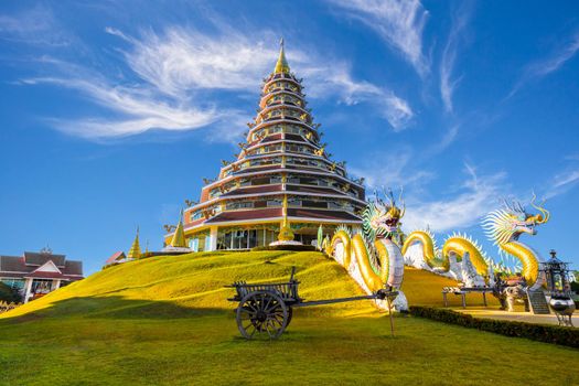 Huai Pla Kung Temple is a temple with Thai-Chinese buildings, Chiang Rai, Thailand.