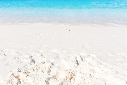 Wave of the sea on the sand beach at Similan islands, Thailand, Phuket.