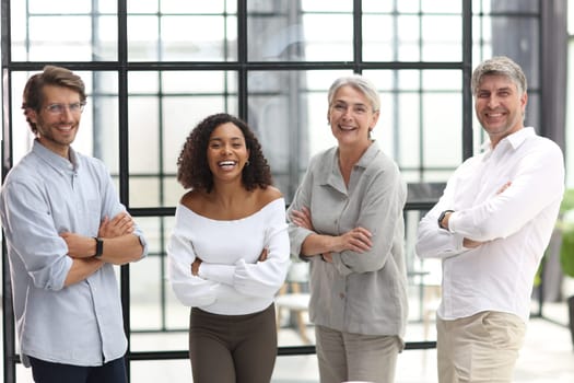 A group of young modern people in smart casual clothes