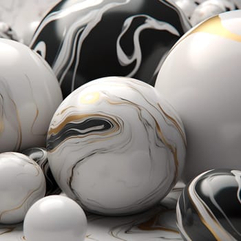 Beautiful background of marble spheres