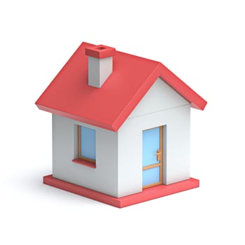 House icon 3D rendering illustration isolated on white background