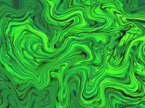 The texture of green liquid marble. Green shiny background with natural texture