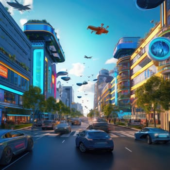 Smart City of the Future with Flying Vehicles