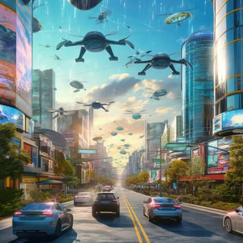 Smart City of the Future with Flying Vehicles