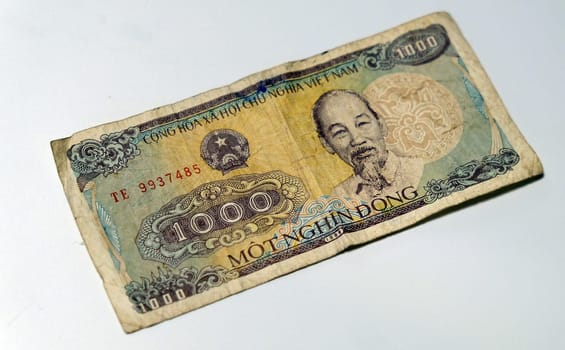 Vietnamese dong. Vietnamese currency. High quality photo.