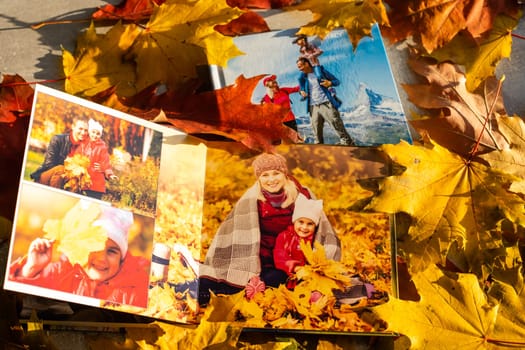 Album for photos in bright autumn foliage