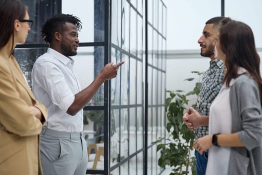 two businessman shake hand with partner to celebration partnership