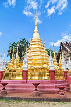 The golden pagoda of Wat Pan Tao in Chiang Mai city, Thailand