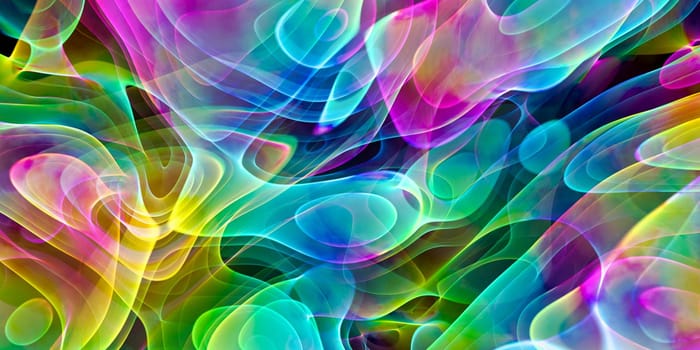 abstract background of multicolored waves. 3d rendering