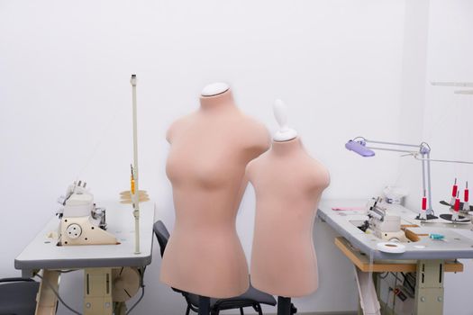 Mannequin dummy in a tailor shop