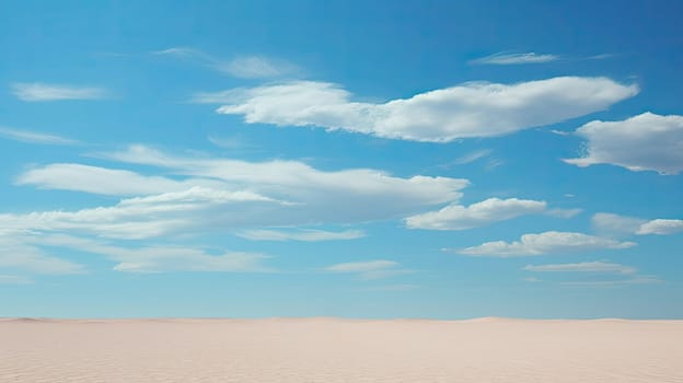 Desert and sky with clouds. Beautiful background for your design