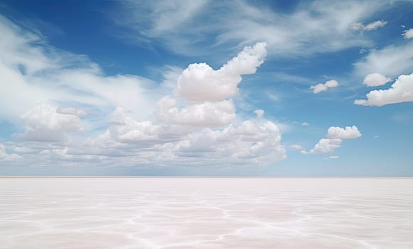 Desert and sky with clouds. Beautiful background for your design