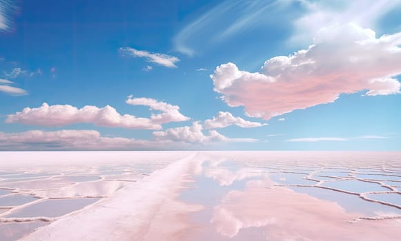 Desert and sky with clouds. Beautiful background for your design