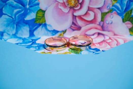 Golden wedding rings for newlyweds