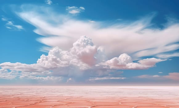 Desert and sky with clouds. Beautiful background for your design