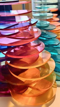 colorful round lens , abstract concept, AI Generative