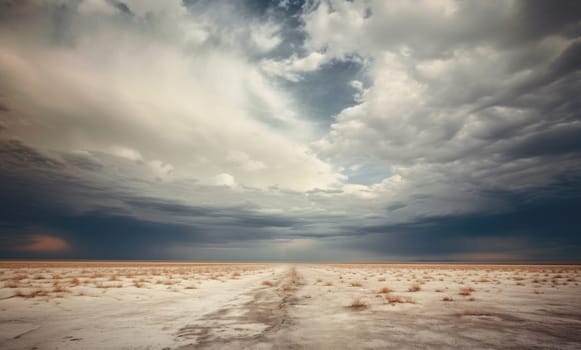 Desert and sky with clouds. Beautiful background for your design