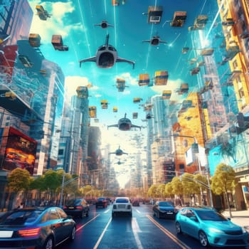 Smart City of the Future with Flying Vehicles