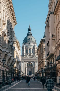 20 FEBRUARY 2023, BUDAPEST, HUNGARY: Discover Budapests iconic architecture, history, and religion with this stunning cityscape. A landmark of belief perfect for tourism and travel.