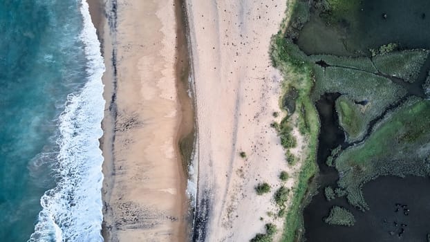 Aerial view of Arugam bay beach in Sri Lanka. High quality photo