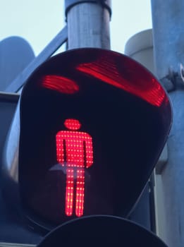 Green and red traffic lights for pedestrian and cars found in Germany