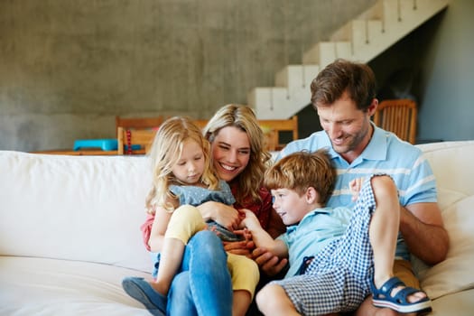 The love of family makes life so beautiful. a happy family bonding together at home