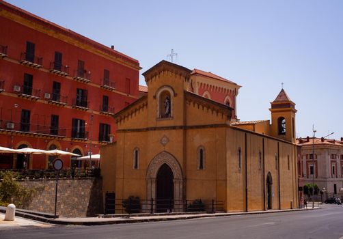 View of the baroque San Calogero church in Agrigento. Italy