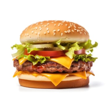 Cheeseburger on white background (ID: 001323)