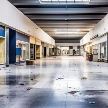 Interior of an abandoned office building (ID: 001673)