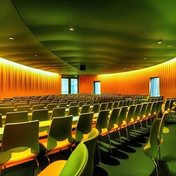 Interior of the auditorium with yellow seats (ID: 001694)