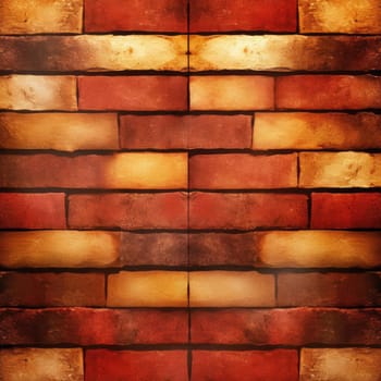 Colorful brick wall texture background - red, orange, yellow, brown colors (ID: 001709)