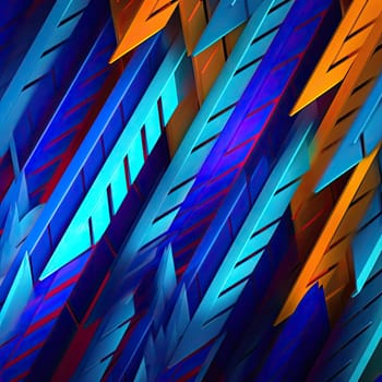 Abstract background with blue and orange lines (ID: 001716)