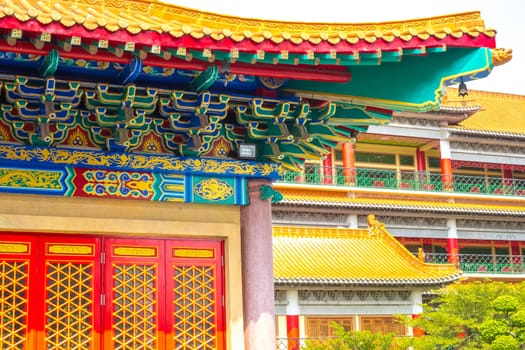 Chinese temple . Wat Borom Racha Kanjanapisek Anusorn . Wat Leng Noei Yi 2. Bangkok Thailand