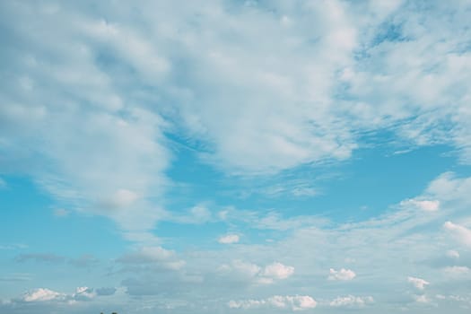 Beautiful white fluffys clouds sky background with blue sky background