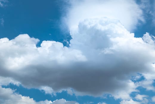 blue sky background with white clouds in sunny weather