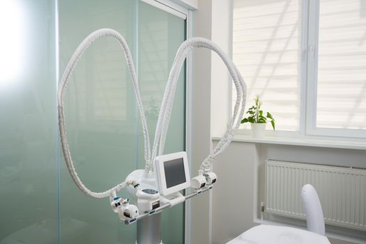 Closeup of new cosmetology equipment in modern aesthetic clinic