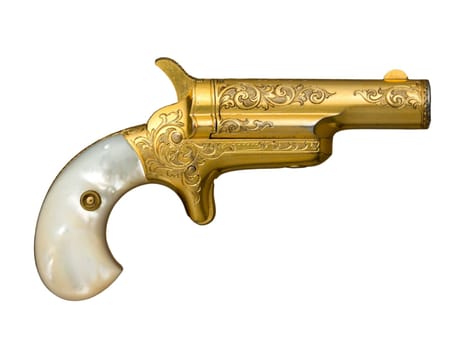 antique, vintage handguns from the 17th century. isolated background